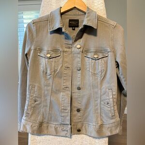 Liverpool Los Angeles Grey Denim Jacket XS Stretch Classic EUC